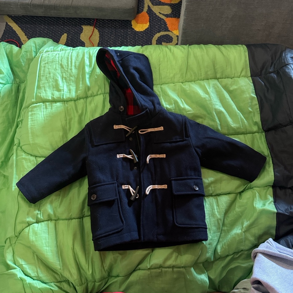 GAP navy blue wool coat